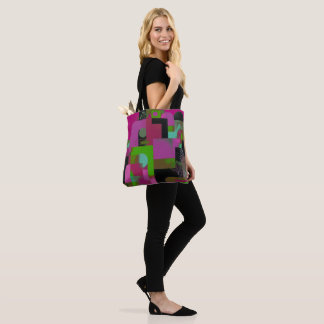 Sac fourre-tout floral rose vert tendance / Esthét