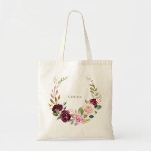 Sac fourre-tout floral vert Bourgogne