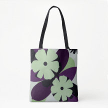 Sac fourre-tout floral violet – Design minimaliste