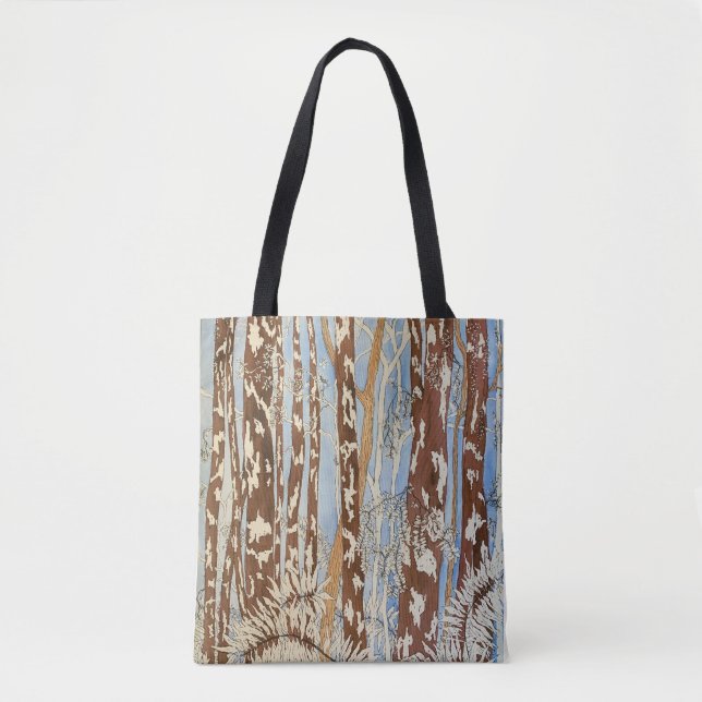 Sac fourre-tout forestier bleu clair et Brown (Devant)