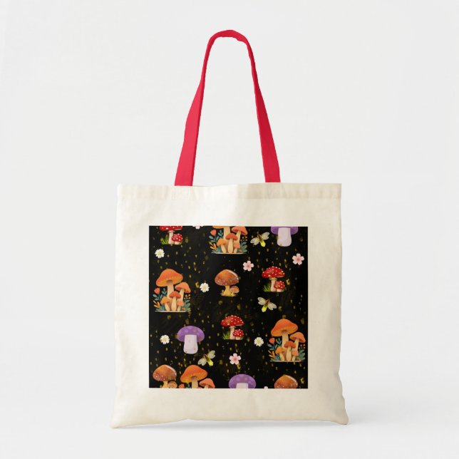Sac fourre-tout forêt de champignons fantaisiste (Devant)