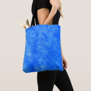 Sac fourre-tout français à fourrure bleue