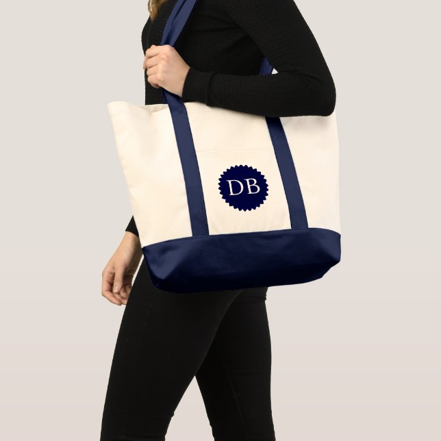 Sac fourre-tout géant avec initiales personnalisée (Devant (produit))