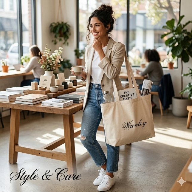 Sac fourre-tout géant avec texte de nom personnali (Custom Name Text Jumbo Tote Bag Large Capacity Gift)