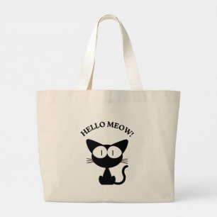 Sac fourre-tout géant Chat Anime Kawaii tenant un