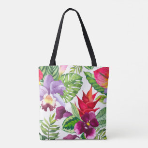Sac fourre-tout géant fleurs hawaïennes