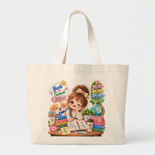 Sac fourre-tout géant Kawaii Back to School Friend
