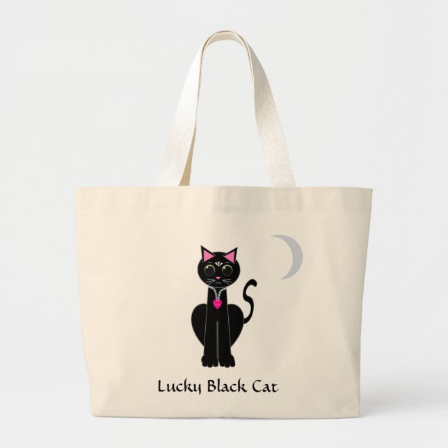 Sac fourre-tout géant Lucky Black Cat (Devant)