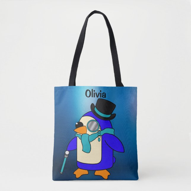 Sac fourre-tout gelé de pingouin de dessin mignon (Devant)