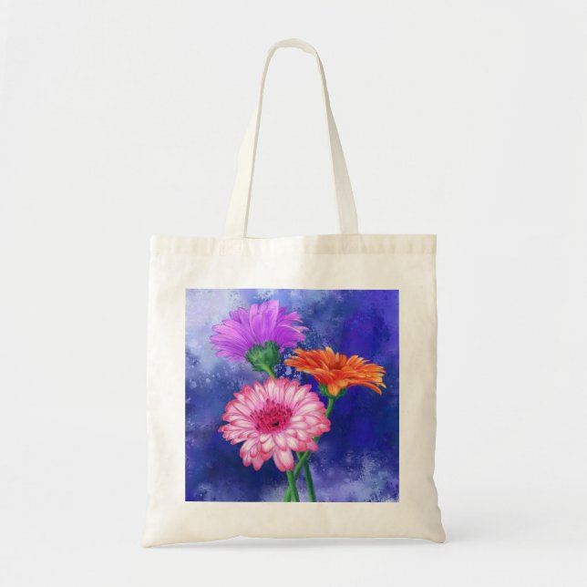 Sac fourre-tout Gerberas à trois couleurs (Devant)