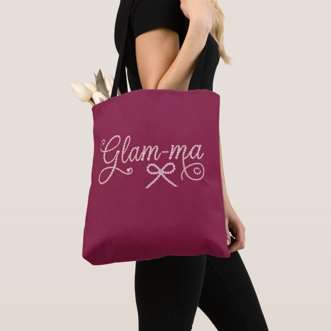 Sac fourre-tout Glam-ma Pearl Script Grand-mère (De près)