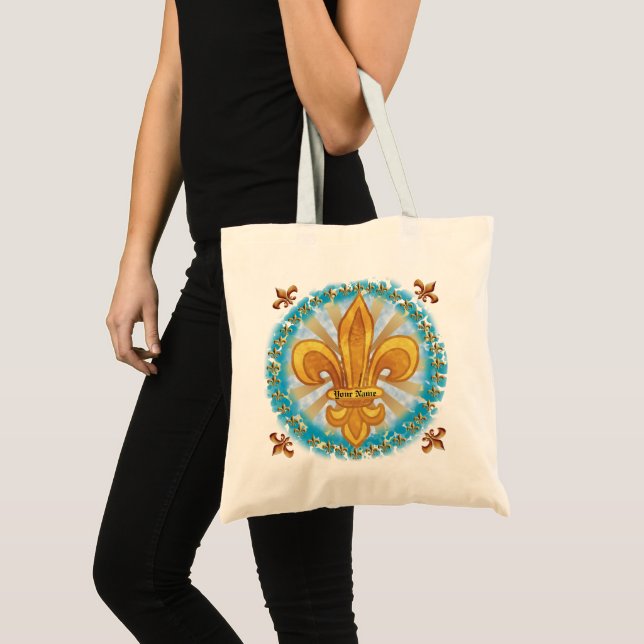 Sac fourre-tout Gold Fleur De Lis (Devant (produit))