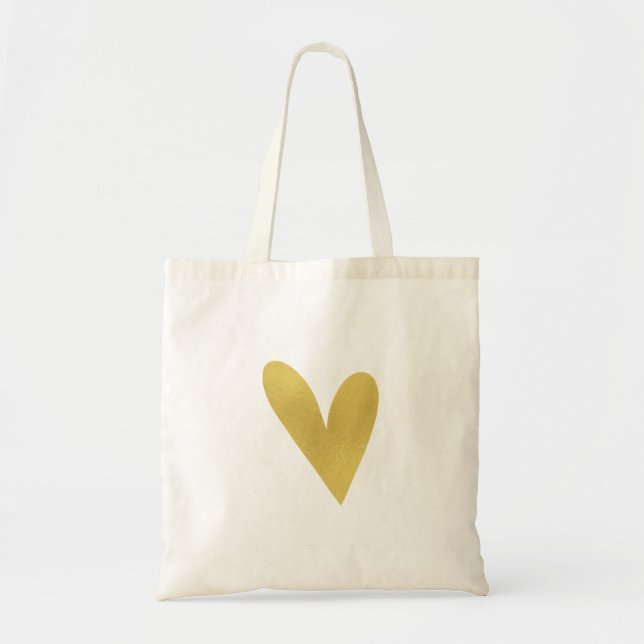 Sac fourre-tout Gold Heart - Effet Faux Foil (Devant)