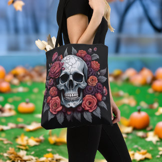 Sac fourre-tout gothique de Halloween avec crâne c