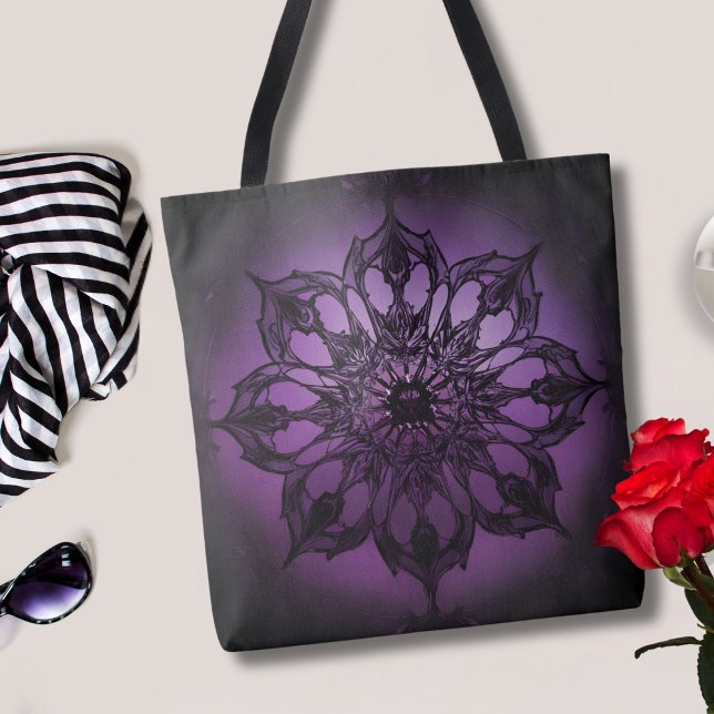 Sac fourre-tout gothique Mandala violet (Créateur téléchargé)