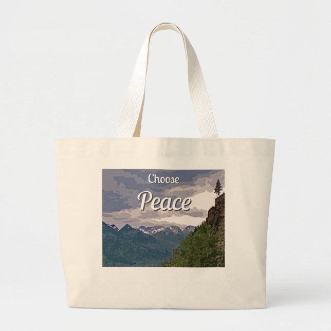 Sac fourre-tout grand Choose Peace (Devant)