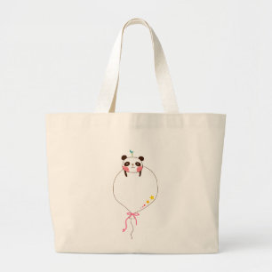 Sac fourre-tout grand format à motif panda