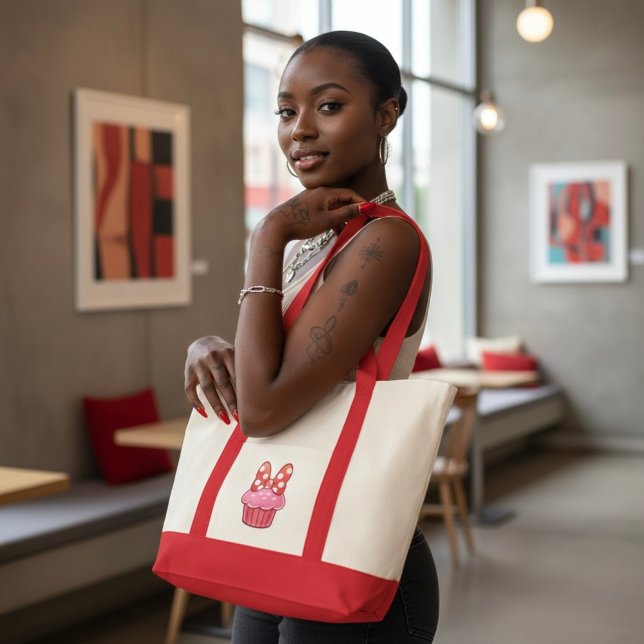 Sac fourre-tout grande taille Cupcake (Créateur téléchargé)