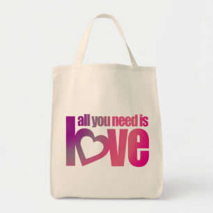 Sac fourre-tout graphique rose violet "Tout ce don