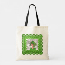 Sac fourre-tout Green Flapper Girl