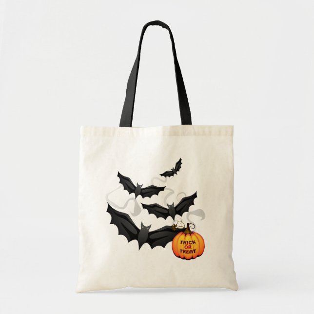 Sac fourre-tout Halloween Bag-Bats (Devant)