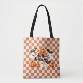 Sac fourre-tout Halloween fantômes et citrouilles