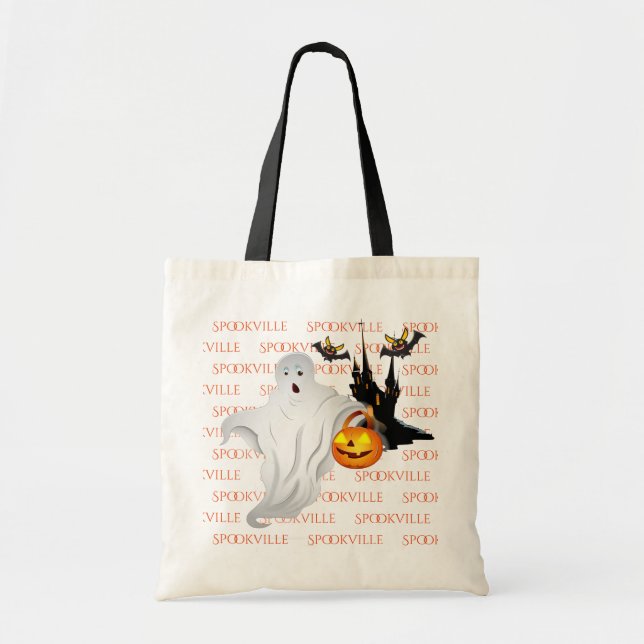 Sac fourre-tout Halloween Sac-Fantôme (Devant)