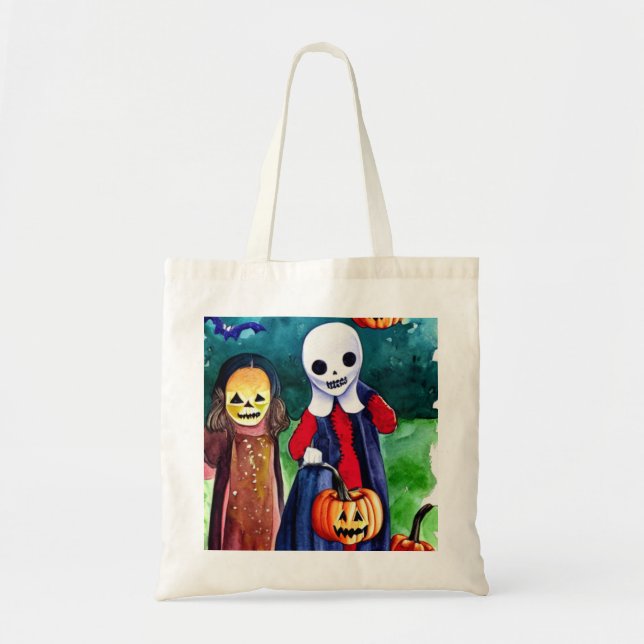 Sac fourre-tout Halloween Trick ou Traitements (Devant)