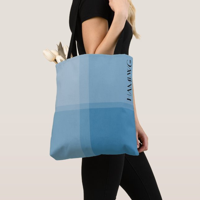 Sac fourre-tout HAMbWG - Plaid bleu (De près)