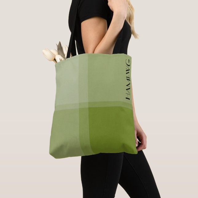 Sac fourre-tout HAMbWG - Plaid vert (De près)