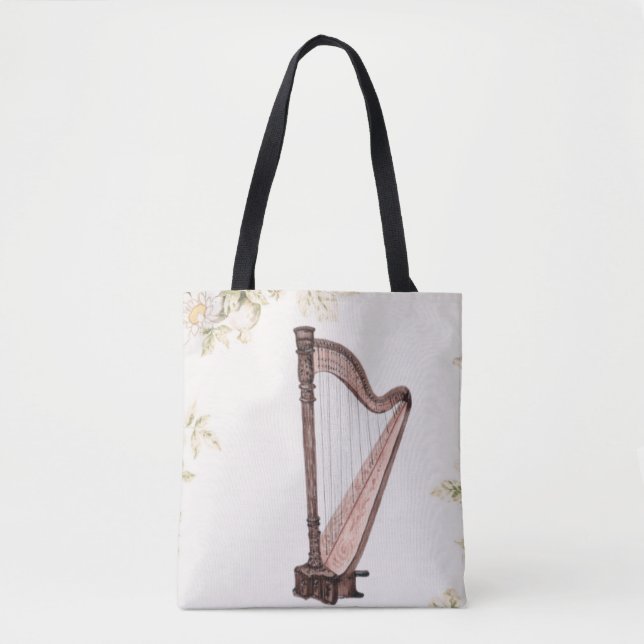 Sac fourre-tout Harpe & Fleurs (Devant)