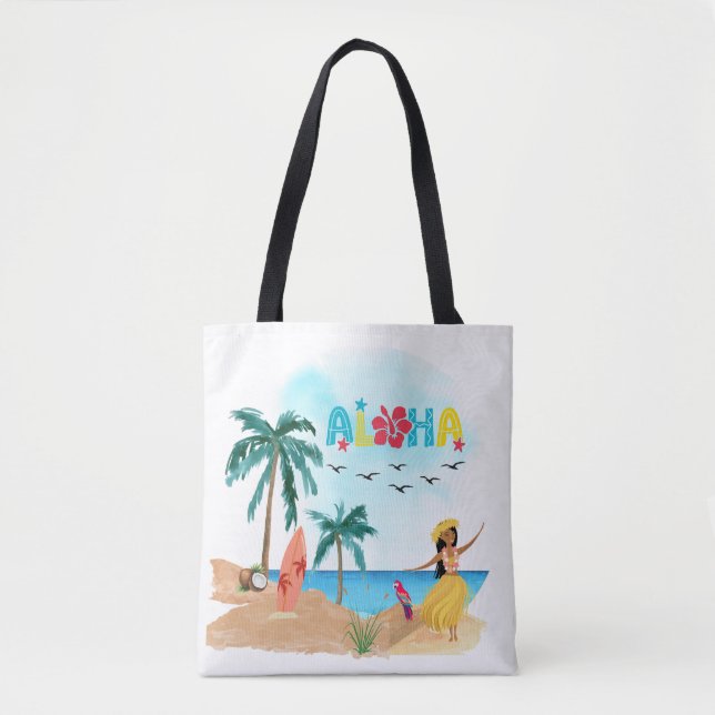 Sac fourre-tout Hawaïen Aloha Vibes (Devant)