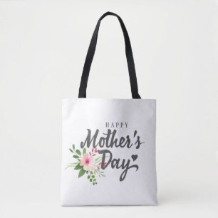 Sac fourre-tout heureux floral élégant au jour d