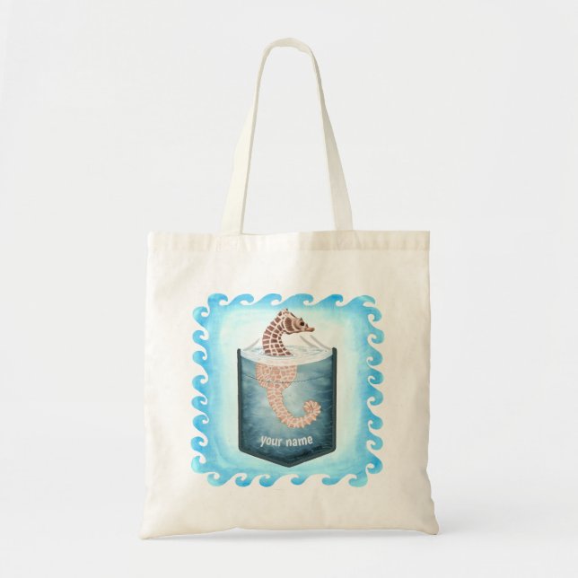 Sac fourre-tout hippocampe de poche  (Devant)