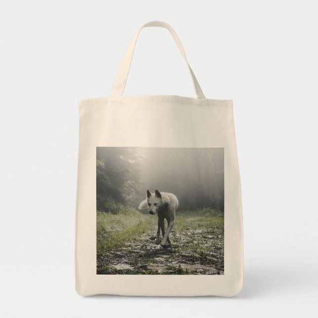 Sac fourre-tout Husky Sibérien Blanc (Devant)