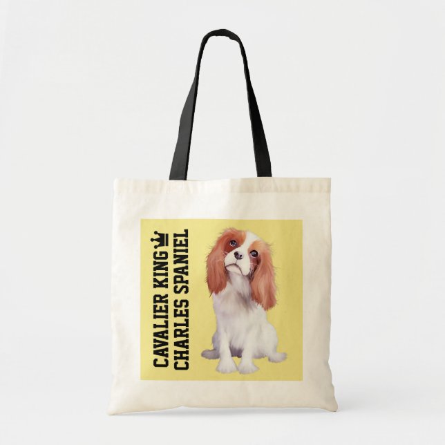 Sac fourre-tout illustré cavalier à épagneul du (Devant)