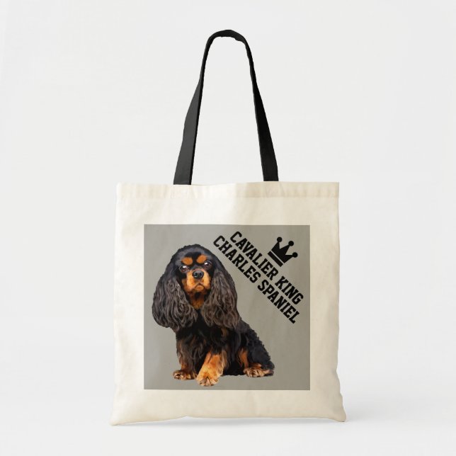 Sac fourre-tout illustré cavalier à épagneul du (Devant)