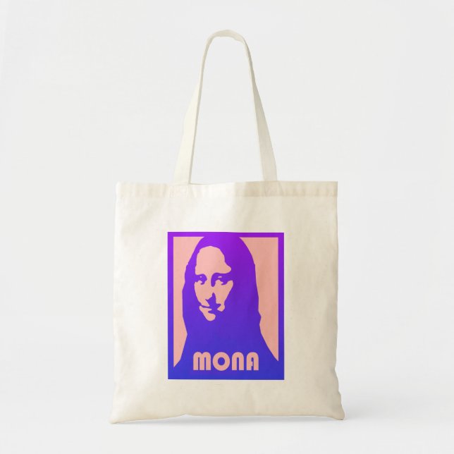 Sac fourre-tout impression Mona Lisa de style Pop  (Devant)