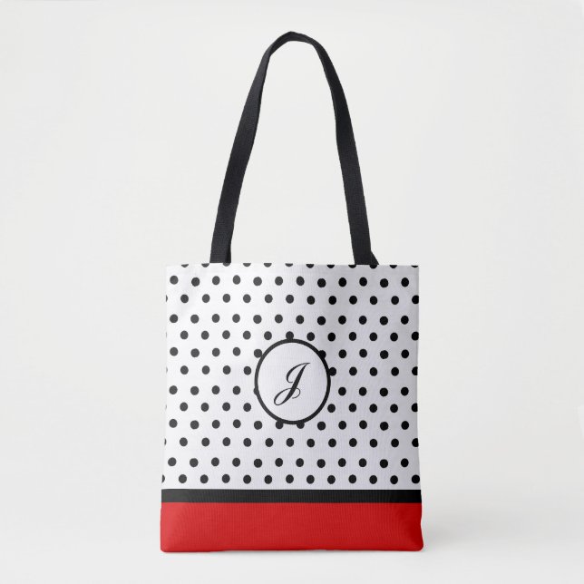 Sac fourre-tout initial du point Polka (Devant)