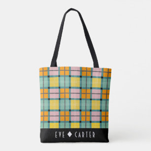 Sac fourre-tout inspiré écossais à tartan d'Ion