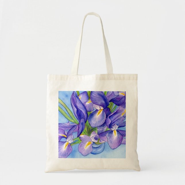 Sac fourre-tout Iris Vase Flower Painting (Devant)