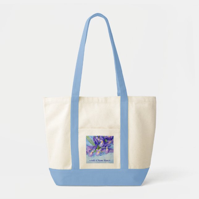 Sac fourre-tout Iris Vase Flower Painting (Devant)
