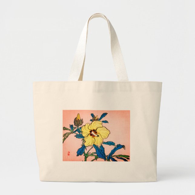 Sac fourre-tout JAPONAIS à FLEUR de BOIS DE (Devant)