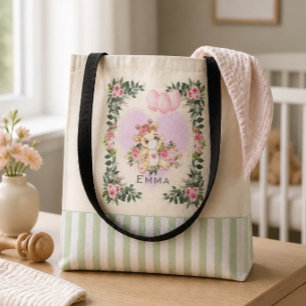 Sac fourre-tout jaune personnalisé girafeau