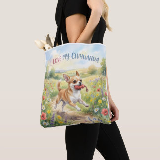 Sac fourre-tout Je suis amoureux de mon Chihuahua
