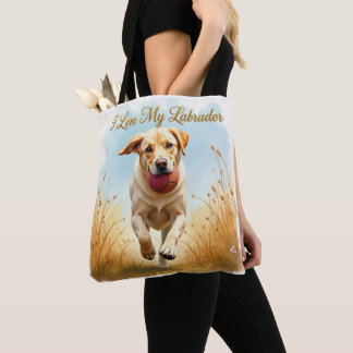 Sac fourre-tout Je suis amoureux de mon Labrador