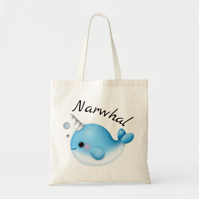 Sac fourre-tout joli narval (Devant)