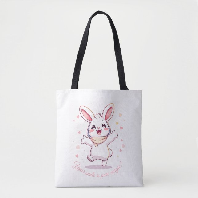 Sac fourre-tout - Joli Pastel Rabbit Shopper esthé (Devant)