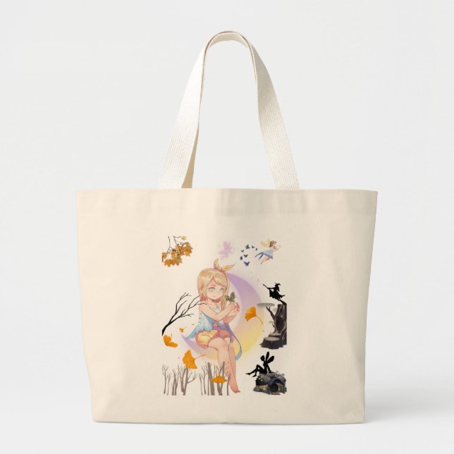 Sac fourre-tout jolie princesse fée d'anime (Devant)