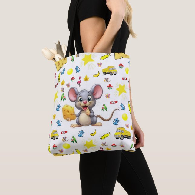 Sac fourre-tout, jolis camions de fromage de souri (De près)